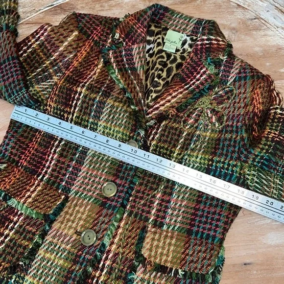 TRÈS JOLIE Tweed Jacket, Wool Blend, Size 8 - Picture 4 of 6